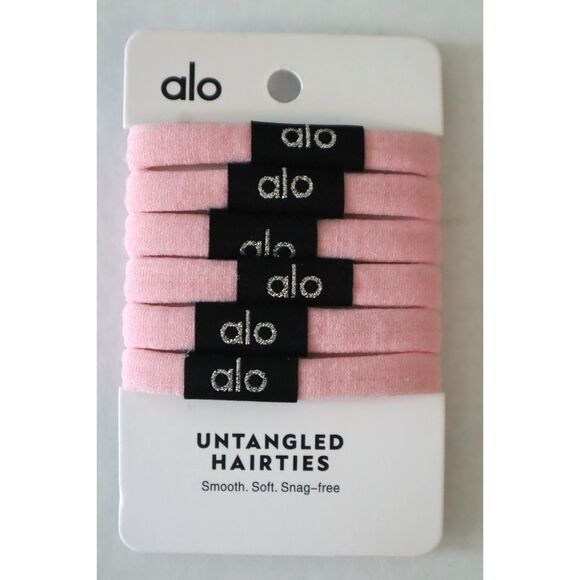 Alo Yoga Accessories - Alo Women's O/S Pink Untangled Hair Ties, Smooth, Soft, Snag-Free, 6 pack